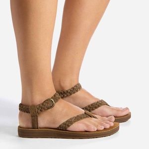Teva Original Brown Suede Braid Sandal, size 9